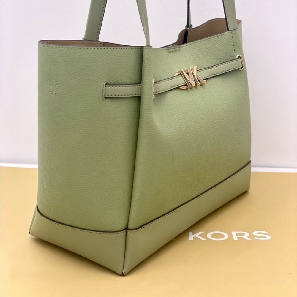 Michael Kors Reed Large Tote Shoulder Bag Light Sage - Picture 4 of 11